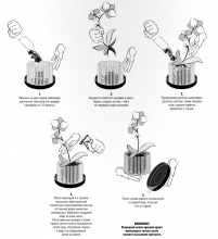 Инструкция по пользованию короны-горшка для орхидей.